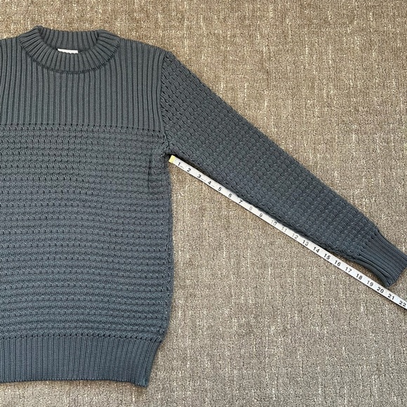 S.N.S. HERNING Knitwear Gray Crewneck Wool Knit Sweater Size Small - Picture 7 of 8
